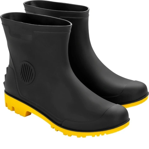 Bota (Ak) Pvc 44 Preta/Amarela C3/4 Cf Vonder