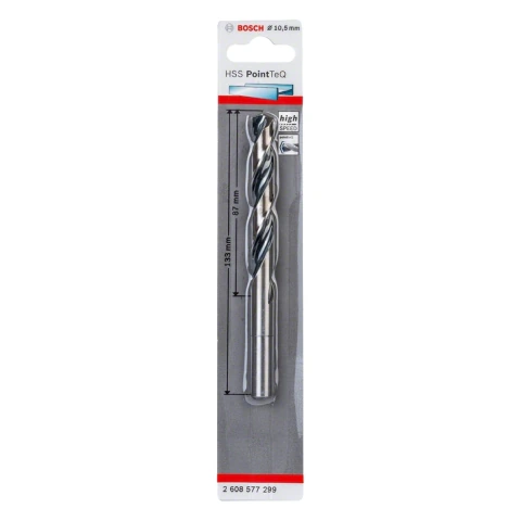 Broca Para Metal Bosch Aço Rápido Hss-Pointteq 10,5mm