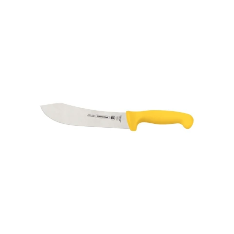 Faca Para Carne 8 Polegadas Tramontina Profissional Master Aço Inox Cabo Amarelo Antimicrobiana Nsf