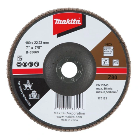 Flap Disco 180 mm Grão #Z80 Makita