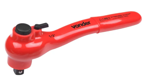 Catraca 1/2'' Reversível Iec60900 250mm Isolada Vonder