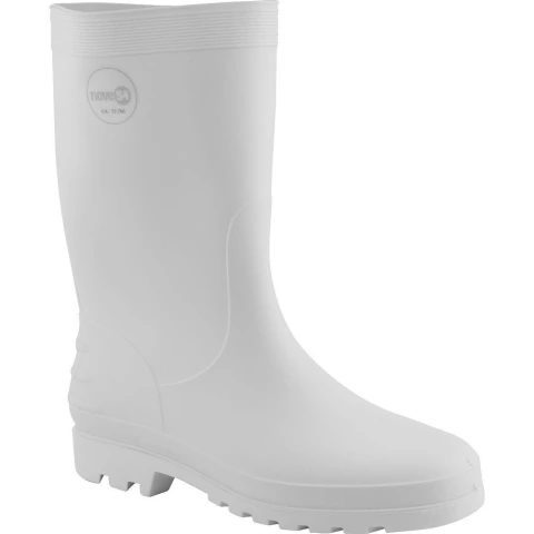 Bota de Pvc Branca Cano Médio Sem Forro 39/40 - Nove54