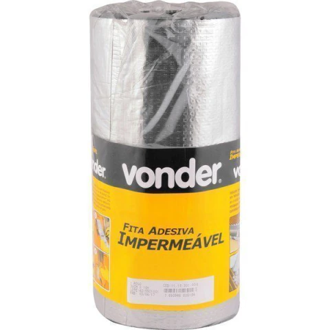 Fita adesiva impermeável 30cmx10m aluminizada Vonder