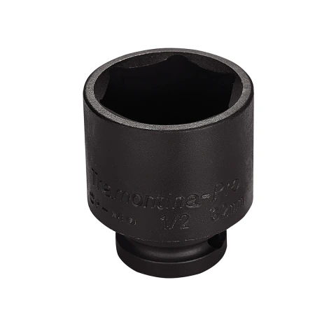 Soquete de Impacto Sextavado 34mm 1/2'' Aço Cromo Molibdênio Tramontina PRO - DIN 3129