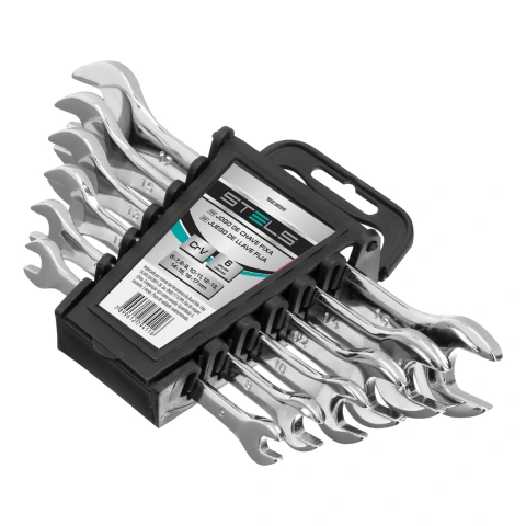 Jogo de Chave Fixa Cromo Vanádio 6pcs Stels CrV