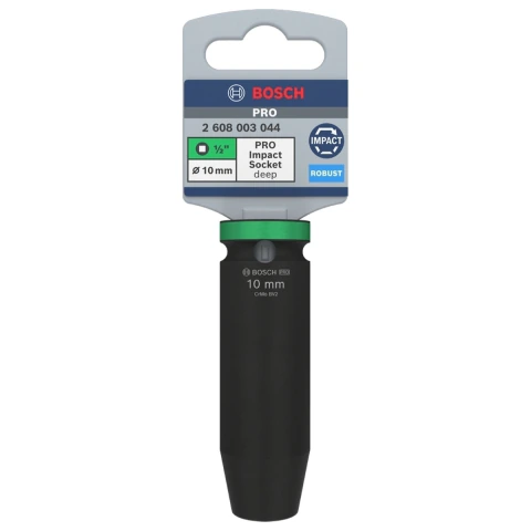 Soquete Bosch Pro Impact 10mm Longo Encaixe 1/2''