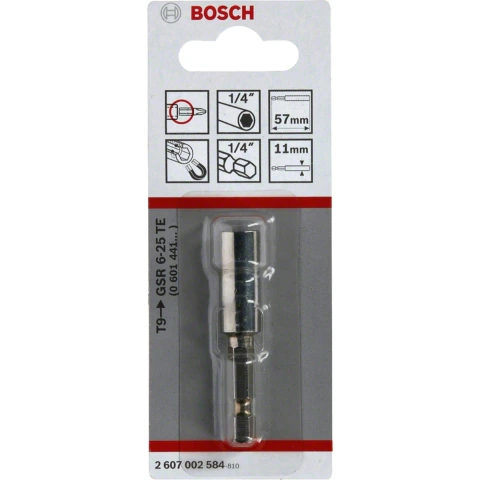Adaptador Magnético Universal Bosch 1/4'', Ø11mm, Cx57mm