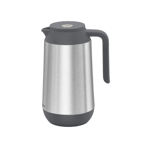 Bule Térmico Tramontina Exata Aço Inox 1 L Com Ampola De Vidro E Sistema De Botão De Pressão