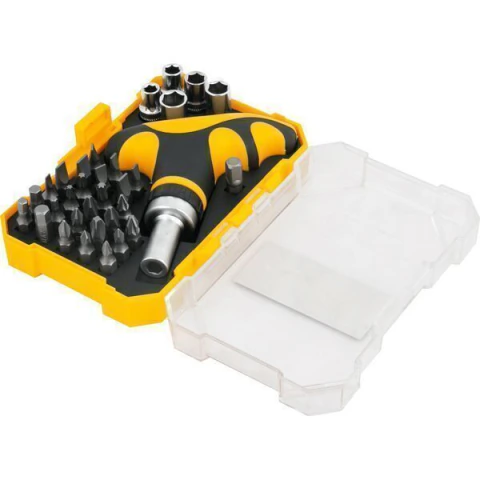 Jogo Bits/Ponteira Crv com 32 peças Enc 1/4 Vonder