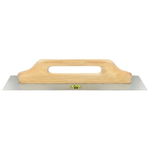 Desempenadeira Metálica 12 X 48 CM Base Lisa Sem Dentes Acabamento Liso Cabo Madeira Tramontina