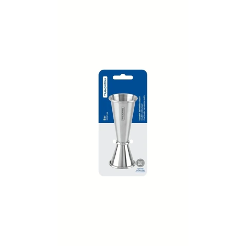 Dosador De Bebidas Tramontina Duplo Aço Inox 25 ml E 50 ml Medidor Profissional Para Coquetelaria