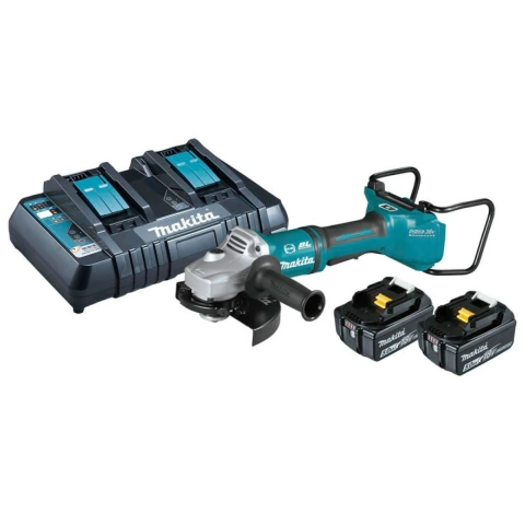Esmerilhadeira Angular 180Mm 7'' Sem Fio 36V Com 2 Baterias Carregador Maleta DGA701PT2 127V Makita