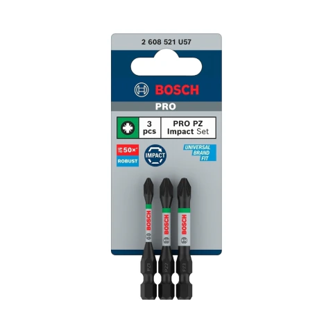 Jogo De Bits Bosch Pro Pozidriv Impact 55mm 3Un
