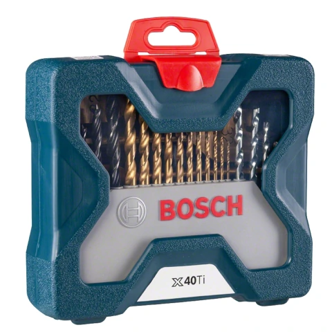 Kit De Pontas E Brocas Em Titânio Bosch X-Line Com 40 Peças