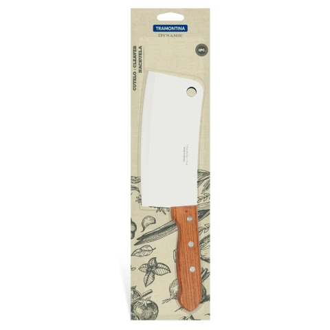 Cutelo Profissional Tramontina Dynamic 7 Polegadas Aço Inox Cabo Madeira Resistente Para Ossos Carne