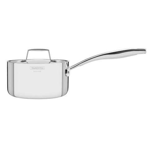 Panela Tramontina Grano Aço Inox Corpo Triplo Com Tampa 18 Cm 2,2 L Indução