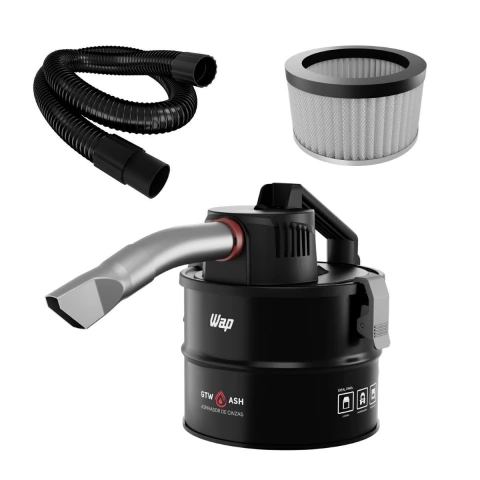 Aspirador de Cinzas WAP GTW ASH para Churrasqueira, Filtro HEPA e Alça de Transporte 220V
