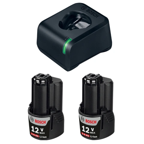 Kit Bosch Carregador Bateria Gal 12V-20 2 Baterias 12V 2,0Ah