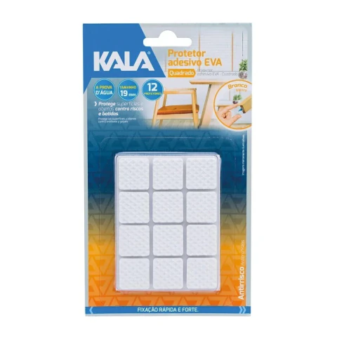 Protetor Adesivo Eva Br Quad 19Mm 12 peças Kala