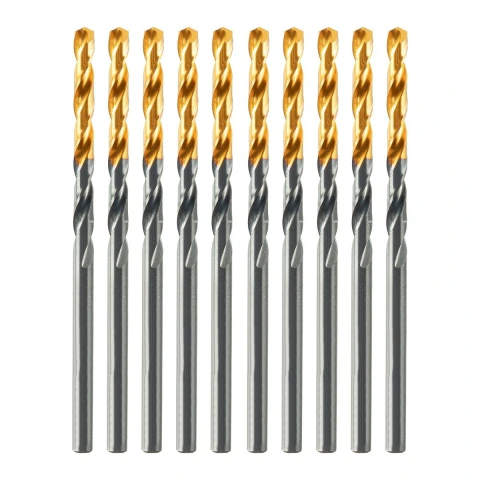 Jogo Broca Aço Rápido Titânio 3.5mm 10 Peças Gross Golden Tip Precisão