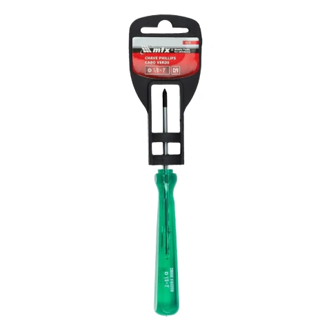 Chave Phillips Ph0 1/8 X 2 Polegadas 50 Mm Aço CrV Cabo Verde 1 Peça Mtx