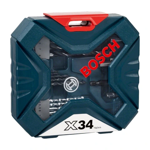 Kit De Pontas E Brocas Bosch X-Line 34 Peças