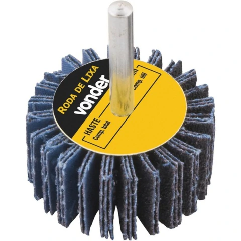Roda lixa minikontour 30x20mm g100 haste 6mm Vonder