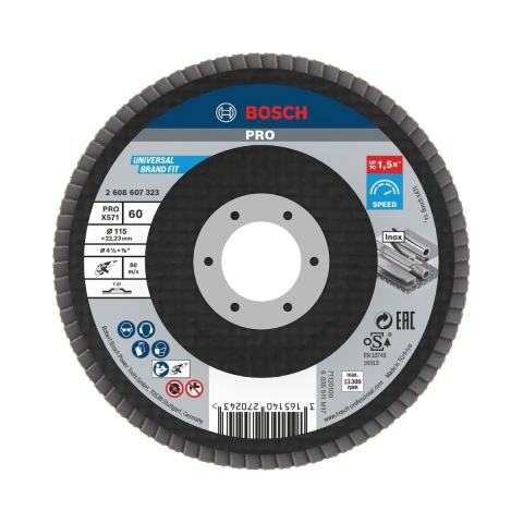 Disco Flap Bosch Pro X571 115mm Grano 60
