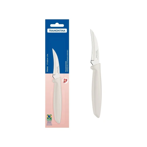 Faca Para Tornear Tramontina Plenus 3 Polegadas Aço Inox Cabo Polipropileno Off White Precisão