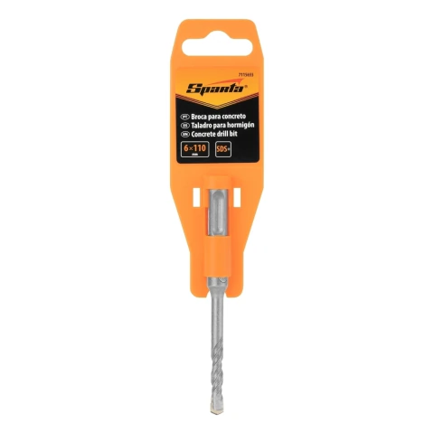 Broca Para Concreto 6 X 110 Mm Encaixe SDS Plus 1 Peça Sparta
