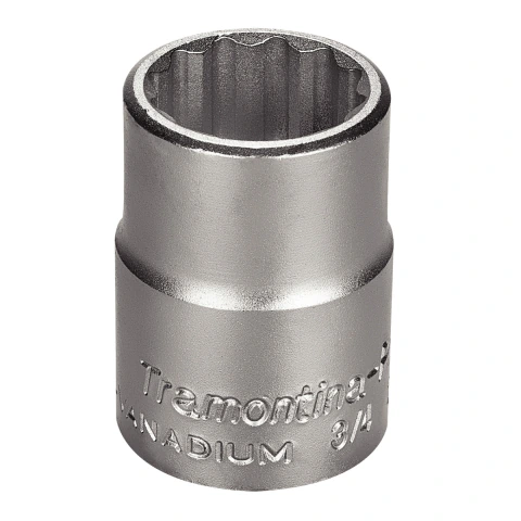 Soquete Estriado 24 mm 3/4'' Forjado Aço Cromo Vanádio Perfil Hyper Drive DIN 3124 Tramontina PRO