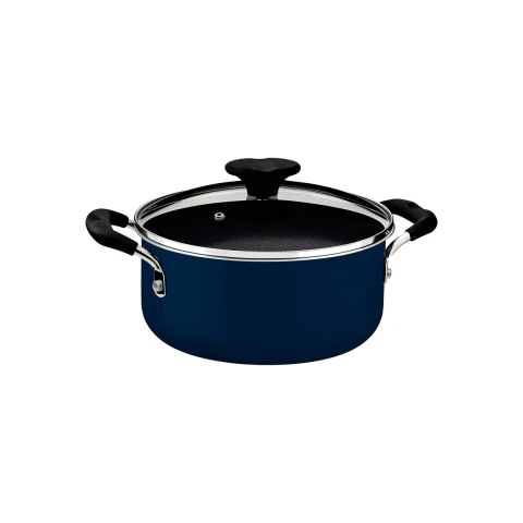 Caçarola Tramontina Tunis 20 cm 2,9 L Indução Alumínio Revestimento Cerâmico Azul Mediterrâneo 2,5 mm