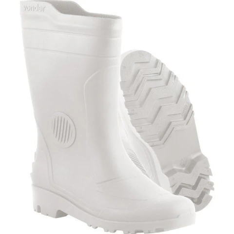 Bota pvc 40 cano médio s/ forro branca ca36103 Vonder Plus