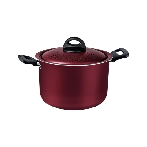 Espagueteira Tramontina Loreto Antiaderente Starflon Max 5,7 L 22 cm Alumínio Vermelha Escorredor
