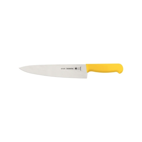 Faca Para Carne 10 Polegadas Aço Inox Profissional Master Cabo Amarelo Tramontina