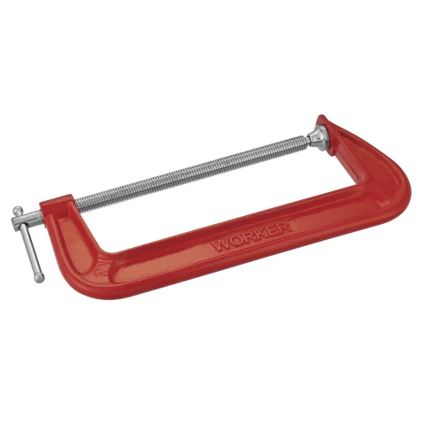 Grampo Tipo C 3'' Aço Fixação Forte Para Construção E Marcenaria Worker