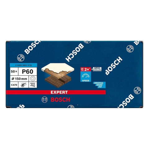 Disco De Lixa Bosch Expert C470 150mm G60 50 Peças