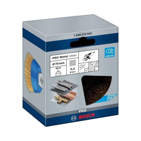 Escova De Aço Bosch Pro Metal Clean Ondulado 70mm