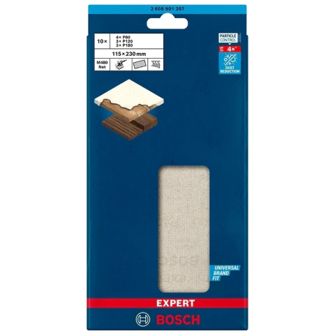 Tiras De Lixa Bosch Expert M480 For Wood&Paint 115X230mm 10U