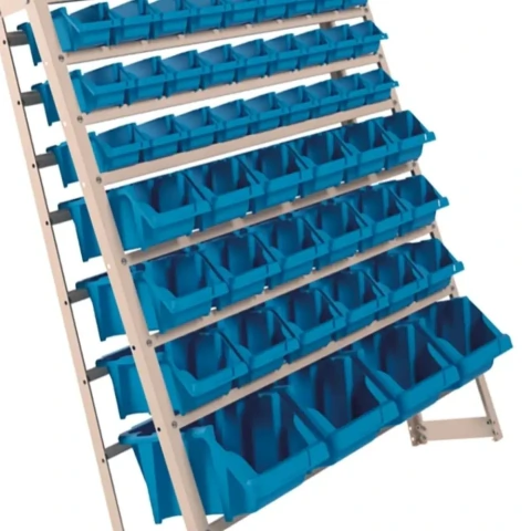 Estante Gaveteiro Metálica 120x101 Worker Azul 49 Gavetas