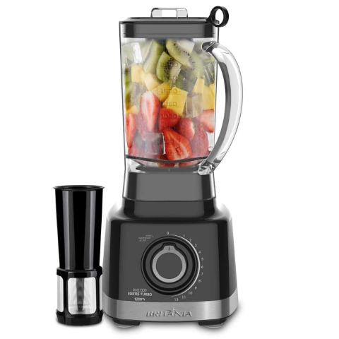 Liquidificador BLQ1300P 1200W Britânia Preto 3L Com 6 Lâminas em Aço Inox 220V