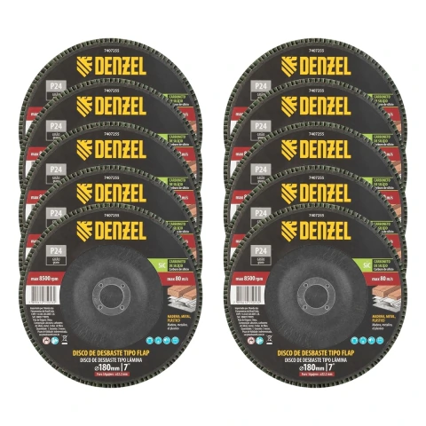 Disco Desbaste Denzel 7407255 Grão 24 180x22,2mm