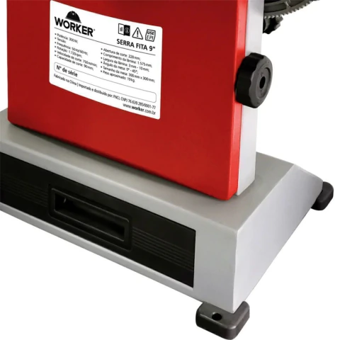 Serra Fita Vertical Bancada 9'' 300W 220V 750m/min 9mm Worker