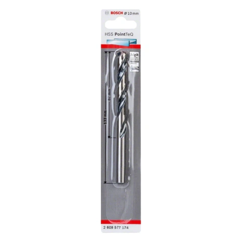 Broca Para Metal Bosch Aço Rápido Hss-Pointteq 10,0mm