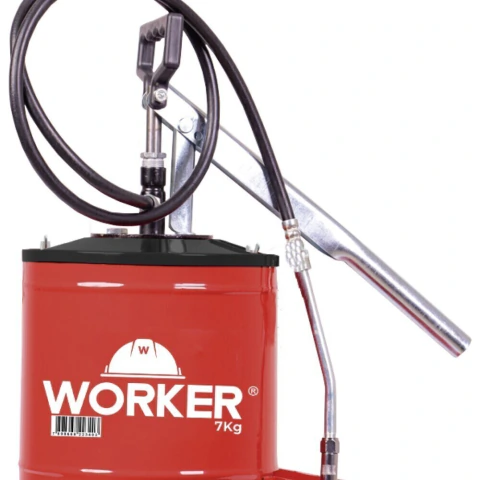 Bomba Graxa Balde 7Kg Alavanca Manual Worker 4g Vazão Bico 4 Garras