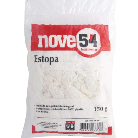 Estopa branca 150g para polimento Nove54