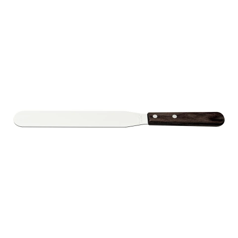 Espátula Para Confeiteiro Tramontina Polywood 8 Polegadas Aço Inox Cabo Madeira Tratada Castanho
