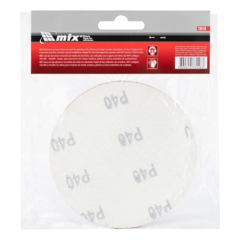 Disco De Lixa Com Velcro 115 mm Grão 40 10 Peças Mtx Para Desbaste Pesado E Madeira