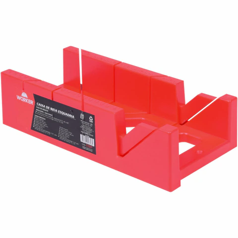 Caixa De Meia Esquadria Em Plástico Abs 2.1/4'' 300Mm Cortes Precisos Worker
