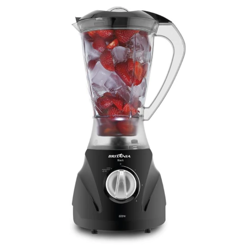 Liquidificador Black 600W Britânia Preto 2,1L Com Lâminas em Aço Inox 220V